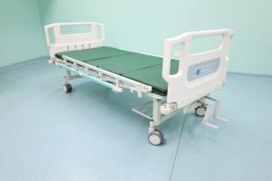 Медицинская кровать из нержавеющей стали с регулировкой, 2 рукоятки, многофункциональная, ручная, для больниц - Product Image 3