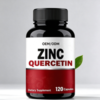 Compléments alimentaires en capsules de zinc et de quercétine OEM, capsules de zinc, marque privée, directement de l'usine