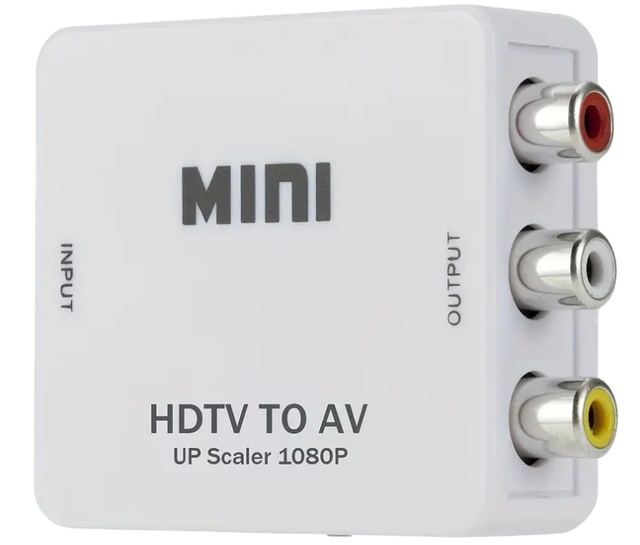 1080p Mini HDTV to AV Converter HD  to AV Adapter HD to RCA Video Audio Converter Support NTSC PAL