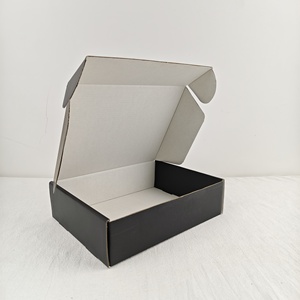 Caja <span class=keywords><strong>de</strong></span> Cartón Corrugado Negra Plegable para <span class=keywords><strong>Envíos</strong></span> <span class=keywords><strong>de</strong></span> Zapatos <span class=keywords><strong>de</strong></span> Tamaño Estándar - Product Image 2