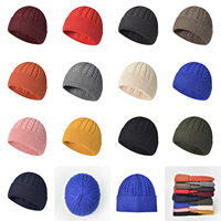 Bonnets en tricot côtelé personnalisés, style classique d'hiver Y2K avec motifs à pois/à carreaux et logo brodé en 3D