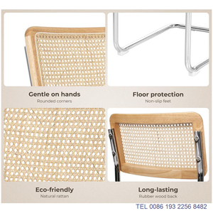 Silla de comedor <span class=keywords><strong>Cesca</strong></span> con marco arqueado cromado Retro de diseño vintage para uso en restaurante - Product Image 6