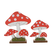Décorations de fête Wonderland Vintage Wood Mushroom Centerpieces Table Topper Decor