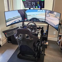 Simulateur de camion précipité 40160 Cockpits d'extrusion d'aluminium Siège de course Moza R5 Simulateur Cockpit Sim Rig Simulator Rig Simracing