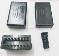 Connecteur mâle OBD II préfabriqué universel à bouton 16 broches 12 V OBD2