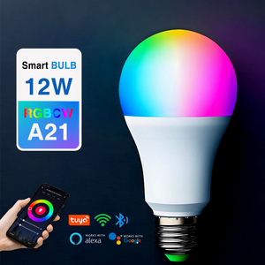 หลอดไฟ LED อัจฉริยะ A19 ขั้ว E27 12W 2.4G WiFi บลูทูธ ควบคุมผ่านแอพ RGB WW CW เปลี่ยนสีได้ ใช้งานร่วมกับ Alexa และ Google Home Assistant - Product Image 5