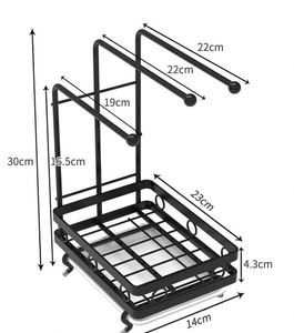 Support d'Évier de Cuisine 3-en-1 avec Égouttoir, Porte-Serviettes et Porte-Éponges Amovible – Offre Spéciale - Product Image 4