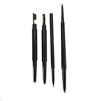 Crayon à sourcils waterproof brun foncé végétalien double embout 2-en-1 microblading waterproof personnalisé marque privée