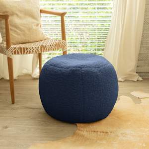 DB Jaxx Ellis Petit Pouf Indigo en Peluche Faux-Agneau Pouf Amovible pour Design Intérieur Moderne Chambres Bébés/Enfants - Product Image 4