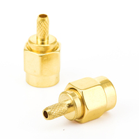 Conector SMA Macho, Adaptador de Cable Coaxial RF, Recto y en Ángulo Recto para RG174, RG316, RG58, LMR240, LMR400, Antena