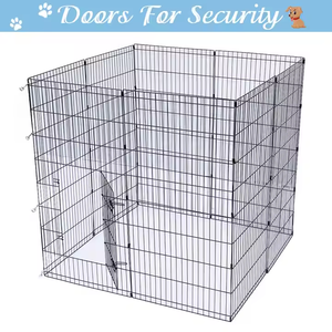 Cages pour animaux de compagnie en fil métallique pour extérieur, 8 panneaux, parc pliable pour animaux de compagnie - Product Image 4
