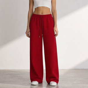 <span class=keywords><strong>Pantaloni</strong></span> Sportivi da Donna <span class=keywords><strong>con</strong></span> <span class=keywords><strong>Elastico</strong></span> <span class=keywords><strong>in</strong></span> <span class=keywords><strong>Vita</strong></span>, Coulisse, Vestibilità Regolare, Rossi Tinta Unita, Casual, <span class=keywords><strong>in</strong></span> Misto Lana, Caldi - Product Image 1