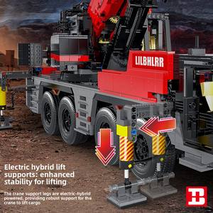 <span class=keywords><strong>Camion</strong></span> grue géant YC-22003 <span class=keywords><strong>1</strong></span>:8 en plastique ABS, jouet de construction, blocs de construction, voiture télécommandée 3D pour adultes - Product Image 3