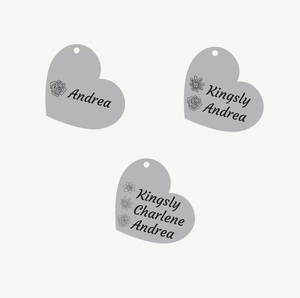 Collana Jietao con <span class=keywords><strong>Fiore</strong></span> del Mese di Nascita e <span class=keywords><strong>Nome</strong></span>, Cuore Piatto Inclinato, Placcata in Oro 18K, Opzione Incisione, Impermeabile, in Acciaio 316L - Product Image 3