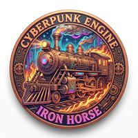Pièce de monnaie commémorative en cuivre pour locomotive à vapeur vintage, motif cheval en fer, ange, pyramide et fleur, souvenir de défi
