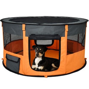 Panneaux de clôture pour chien en tissu Oxford, résistants aux rayures, pliables, parc pour animaux de compagnie, <span class=keywords><strong>cage</strong></span> en fer moderne, fermeture à glissière, emballés en boîte, solides et robustes - Product Image 1