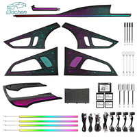 Kit d'éclairage d'ambiance LED dynamique et coloré pour Audi A7 C7 2012-2018, style OEM, panneau de garniture intérieur, mise à niveau de l'éclairage intérieur, commande MMI.