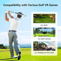 Club de golf VR AMVR avec réglage de la longueur pratique et signal de suivi, spécialement conçu pour Meta Quest 3S