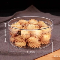 Boîte de rangement transparente rectangulaire pour biscuits, pâtisseries, macarons, flocons de neige, avec couvercle, en plastique, pour emballage de gâteaux et snacks