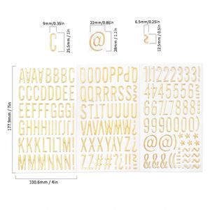 DIY 3D <b>Self</b> <b>Adhesive</b> Decorative Gold Letter PVC Glitter Alphabet Letter <b>Number</b> Stickers Bubble Sticker - Product Image 3