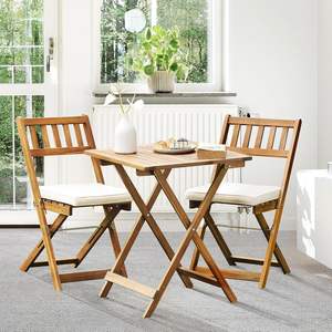 Ensemble <span class=keywords><strong>de</strong></span> trois pièces pour <span class=keywords><strong>terrasse</strong></span> et <span class=keywords><strong>petite</strong></span> taverne : chaise <span class=keywords><strong>pliante</strong></span> en bois d'extérieur et <span class=keywords><strong>table</strong></span> <span class=keywords><strong>pliante</strong></span> à forte capacité <span class=keywords><strong>de</strong></span> charge - Product Image 1