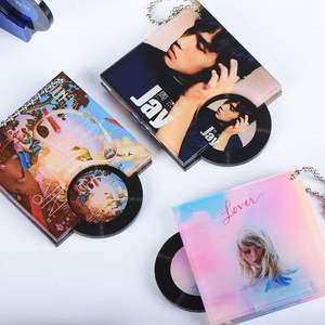 कस्टम उच्च गुणवत्ता वाली विनाइल रिकॉर्ड पेंडेंट कीचेन ने तार के आसपास सजावटी स्टिकर के साथ चौड़ा एक्रिलिक - Product Image 5