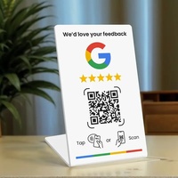 Etiqueta NFC con Código QR Dinámico NTAG215, Etiqueta de PVC Regrabable para Reseñas de Google, para Restaurantes, Hoteles, Negocios, Comentarios de Clientes
