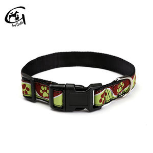 Hebilla de nailon de tela a juego, conjunto de correa personalizable con Clip de diseñador para gato, <span class=keywords><strong>collar</strong></span> de perro de lujo para entrenamiento de mascotas - Product Image 5