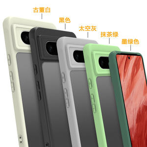 Funda mate con tacto de piel para Google Pixel 8A/6 Pro, funda para Google 10 Pro XL semitransparente de PC dos en uno - Product Image 4