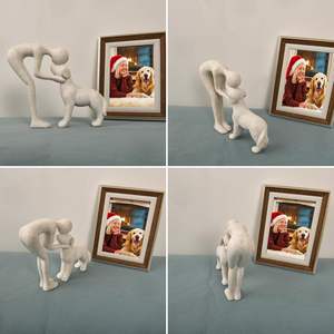 Escultura de Perro de Resina, Decoración para el Hogar, Figura con Diseño de Dibujos Animados, para Oficina, Sala de Estar, Dormitorio, Regalos de Navidad para Amantes de las <span class=keywords><strong>Mascotas</strong></span> - Product Image 6