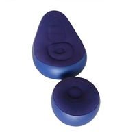 Ensemble de canapé gonflable pliable moderne en PVC avec repose-pieds pour le camping et les voyages en plein air - Canapé gonflable