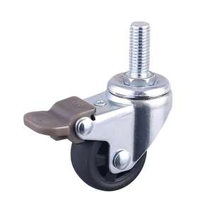 1,25 pulgadas cromo rollo TPE Mini deber rueda giratoria con freno - Product Image 2