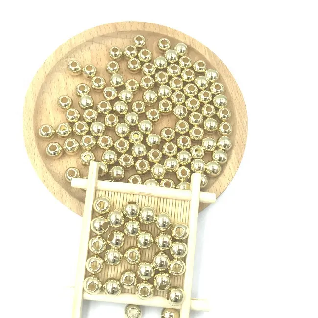 Boules en acier inoxydable personnalisées de 12mm avec trous filetés Boule en métal lisse Perles en acier doré argenté