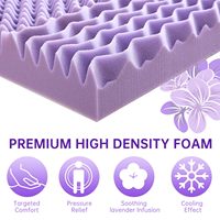 Surmatelas à Alvéoles 7 Zones en Mousse à Mémoire de Forme Infusée de Gel pour Hôtel Matelas Double Lit