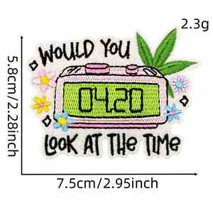 Hot Melt Adhesive Iron on Embroidered Personalized Cartoon Pink Series Mouth Cake Maple Leaf <b>Lighter</b> Patches Badges - Product Image 4