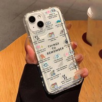Coque de téléphone portable en TPU antichoc et anti-chute avec impression motif anglais pour iPhone Xs 11 12 13 14 15 16 17 18 Pro Max