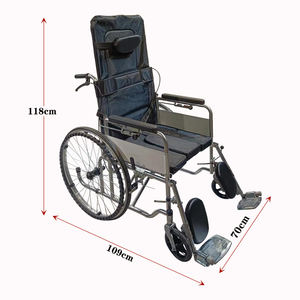 Silla de ruedas manual ligera de alta calidad, plegable, portátil, para adultos y ancianos - Product Image 3