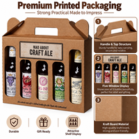 Sac cadeau pour cinq bouteilles de vin, prêt à la vente, fabriqué avec des ouvertures en carton de qualité supérieure et un délai de livraison rapide pour la commercialisation d'alcool.
