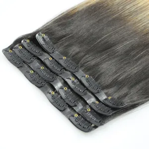 Jiffy Hair PU seamless clip in Double Drown hair extensions 100% human hair wholesale suppliers