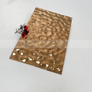 Plaque en acier inoxydable série 300 EX819, motif vague d'eau, pour projets de décoration intérieure de villas et hôtels de luxe, pliage et découpe - Product Image 1