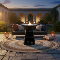 Plancha ronde en acier de haute qualité pour extérieur, jardin, chauffée au bois, cuisson à 360 degrés avec barbecue pour foyer