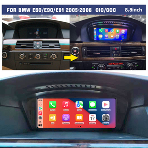 Stock de EE. UU. |   Pantalla Inalámbrica CarPlay de 8.8 Pulgadas con Sistema Linux para <span class=keywords><strong>BMW</strong></span> Serie 5 <span class=keywords><strong>E60</strong></span> E61 / Serie 3 E90 E91 E92, Conexión Plug & Play, Envío en 3 Días - Product Image 4