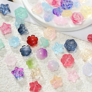 <b>Crystal</b> Glass Flower <b>Beads</b> Star Shape For Jewelry Making DIY Accessories AC4025 - Product Image 1