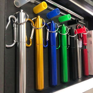 <span class=keywords><strong>Paille</strong></span> à boire télescopique <span class=keywords><strong>en</strong></span> acier inoxydable haut de gamme Portable personnalisé 304 accessoires de barre <span class=keywords><strong>en</strong></span> <span class=keywords><strong>métal</strong></span> rétractables pliables et réutilisables - Product Image 4
