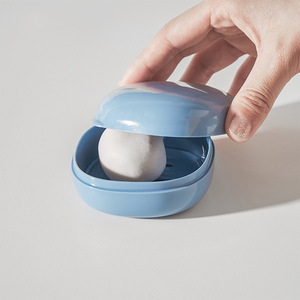 Bubble Bear Travel Soap Box Oval PP Waterproof With Lid For Bathroom Draining Regular Model - Product Image 3