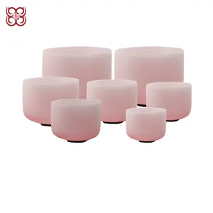 Macaron Color Pink Crystal Singing Bowls