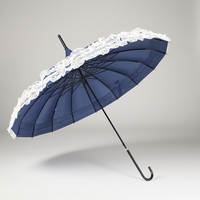 Parapluie décoratif droit en dentelle de marque de luxe japonaise, promotionnel, en gros, pas cher, pour la décoration de mariage