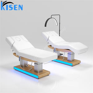 Mobilier de salon Kisen Salon de beauté médical moderne or blanc 3 4 moteur <span class=keywords><strong>massage</strong></span> électrique lit de spa prix du lit pour les cils du visage - Product Image 4