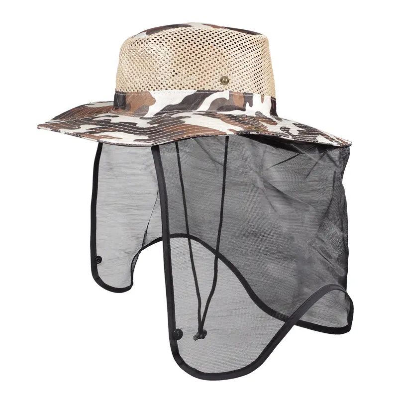 챙 버킷 모자 야외 낚시 통기성 커버 빠른 건조 태양 모자 모자 여행 어부 태양 남자 모자
