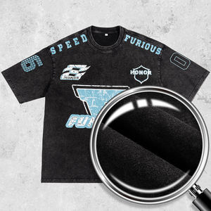 เสื้อยืดผ้าฝ้าย100% วินเทจสำหรับผู้ชายขนาดใหญ่พิเศษพิมพ์ลายสตรีทแวร์ผ้าคอตตอนแห้งเร็ว - Product Image 5